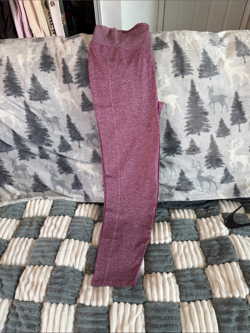 PINK Victoria's Secret Marled Mauve Leggings